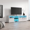 thumbnail image 2 of Meble Furniture Roma 79-inch Wide Glossy TV Stand White, 2 of 5