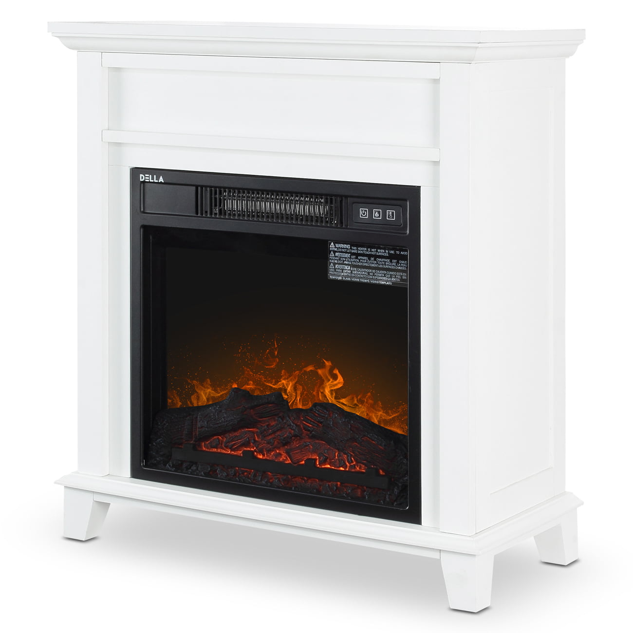 BELLEZE Wood Electric Fireplace Mantel Package Freestanding Heater