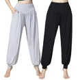 thumbnail image 2 of Alta calidad verano cintura alta suelta transpirable cómodo Color sólido moda danza Yoga pantalones de Yoga para interiores pantalones de baile, 2 of 5