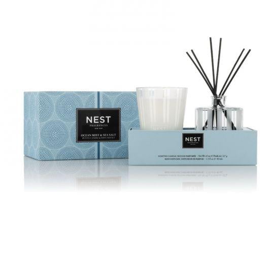 Nest Fragrances Ocean Mist & Sea Salt Petite Candle & Diffuser Set