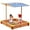 Brown, variant on Aukfa Wooden Sandbox w/Adjustable Canopy & Cover for Kids,Brown