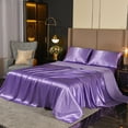 thumbnail image 4 of NTBED Satin Sheets Queen Lavender Luxury Silky Bed Sheets 1800 Microfiber Sheet Set 4 Pcs, 4 of 6