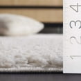 thumbnail image 4 of SAFAVIEH Rumi Beumont Solid Polyester Shag Runner Rug, Ivory/Light Beige, 2'2" x 8', 4 of 7
