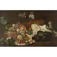 thumbnail image 2 of Wladimir Swertschkoff 18x13 Gold Ornate Wood Frame and Double Matted Museum Art Print Titled - Fruits and Monkeys (1842 - 1866), 2 of 4