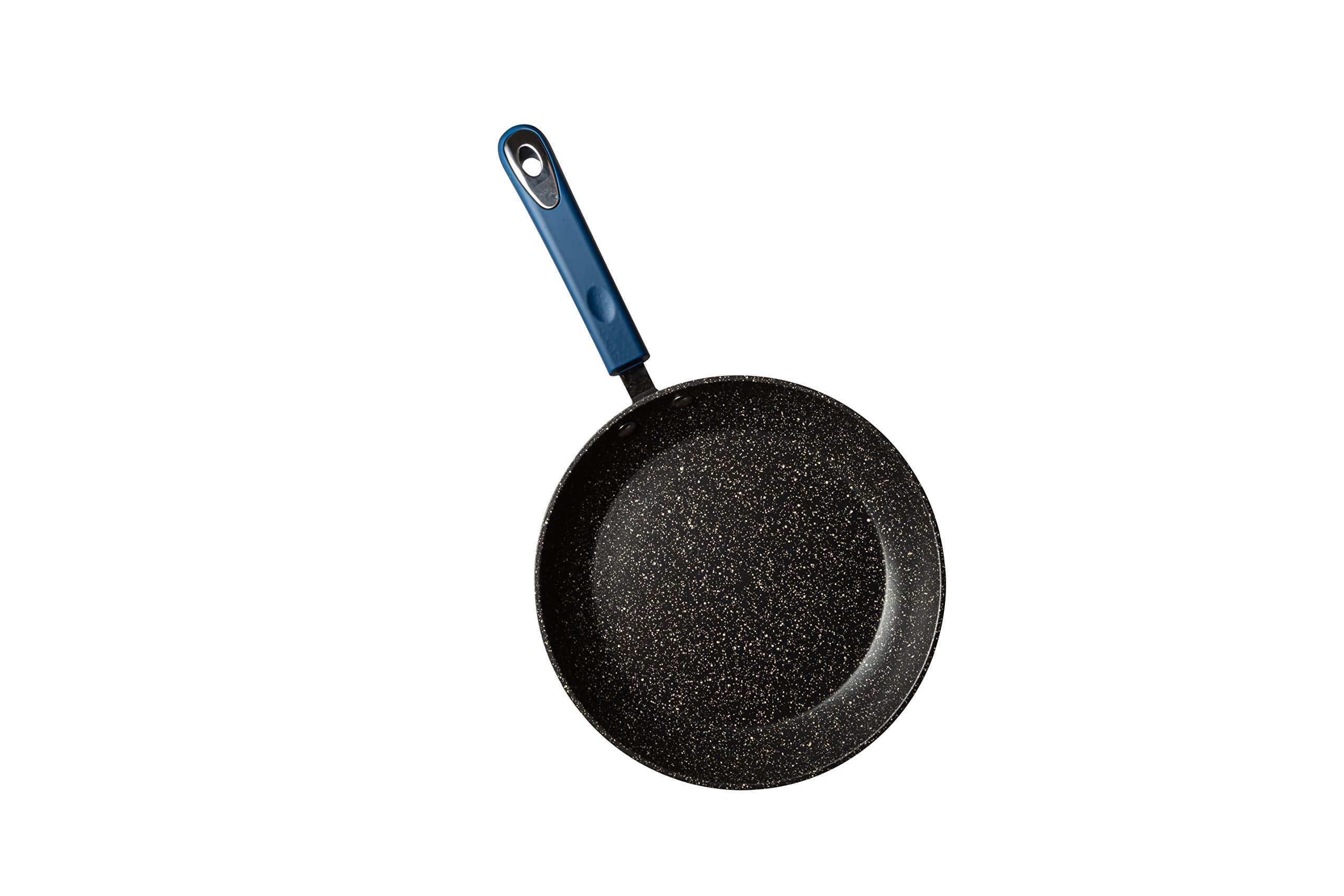 Millvado 9.5' Nonstick Frying Pan: Medium Skillet With Heavy Duty Non Stick Coating - Blue Silicone Handle - Induction Compatible Frypans