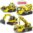 thumbnail image 2 of Engineering Truck Series Building Blocks MOC City Construction Crane Bulldozer Kid Car Bricks Set Children DIY Toys for Boy Gift, 2 of 10