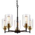thumbnail image 1 of Candelabro Sucolite de 19.8 pulgadas con 5 luces, estilo casa de campo moderna, 1 of 9