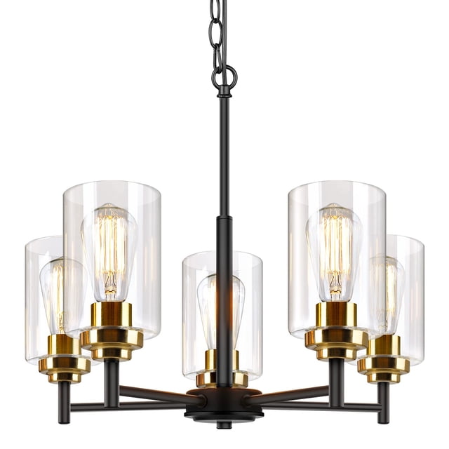 Candelabro Sucolite de 19.8 pulgadas con 5 luces, estilo casa de campo moderna