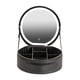 thumbnail image 4 of Estuche cosmético con espejo Yuyangstore Bolsa de maquillaje LED portátil de cuero PU Negro, 4 of 8