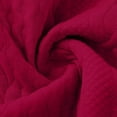 thumbnail image 6 of VJGBEGW Women Textured Quilted 1/4 Zip Pullover Comfort Half Zip Fall Sweatshirt Cozy Pullover Tops Cable Knit Sweater Red 2XL, 6 of 6