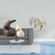 thumbnail image 2 of Estatua de cerámica,Juego de estatuas de cerámica para decoración de mesa de oficina en casa,Figuras para TV,decoración,bodas,manualidades,regalos,Figura de elefante,Escultura rústica de, 2 of 8