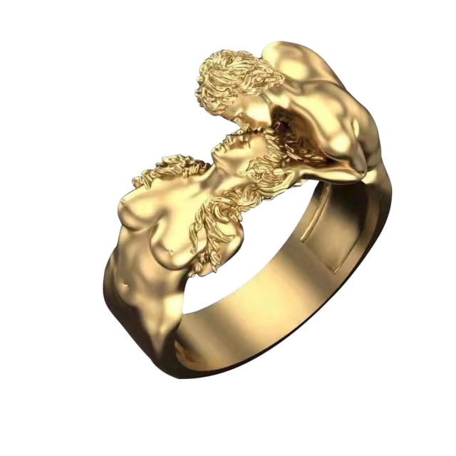 Anillos para mujer, regalos para mujer, regalo de San Valentín, anillos para pareja para hombre y mujer, serie exagerada, anillo de aleación.