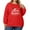 Red, variant on Women's Plus Size Christmas Printed Sweatshirt, Long Sleeve Casual Pullover Top, MERRY CHRISTMAS Graphic Fashion Hoodie,Red,L