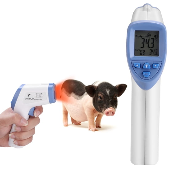 Tebru Animal Thermometer,High Precision Veterinary Infrared Thermometer Pig Sheep Horse Dog Animal Thermometer, Dog Thermometer