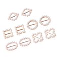 thumbnail image 5 of 10 Pieces Assorted Size & Shapes Pearl Metal Ribbon Buckle Sliders For Invitation Hair Bow Center Bridal Dress Decoration Acces, 5 of 8