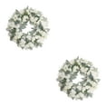 thumbnail image 1 of Guardoinrt Couronne Florale Ornements Suspendus pour Porte d'Entrée Accessoires Photo Extérieurs Blanc 40cm 2Set, 1 of 6