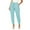 Light Blue, variant on Faux Leather Pants for Women Trendy Elastic High Waisted Straight Leg Pants With Pockets Brown