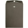 JAM Paper 10" x 13" Open End Catalog Envelope with Clasp Closure, Chocolate Brown Recycled, 10/pack