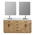 thumbnail image 2 of Gavino 72" Wood Vanity in Light Brown with Composite Stone Top and Mirror, 2 of 17