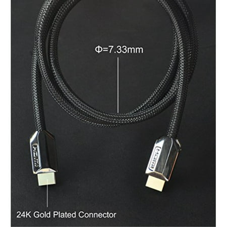 Roadacc (TM) High Definition Multimedia Interface High Quality HDMI Cable Support All HD Audio and Video Formats and A Resolution of Up to 2160 (4k); Perfect for HDTVs Gaming Blu-ray (Best Media Player For Audio Quality)