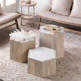 thumbnail image 2 of Jamie Young Argan Wood Hexagon Table, Small Medium, 2 of 4