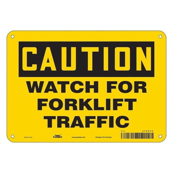 Condor Safety Sign,7 in x 10 in,Aluminum 476P22