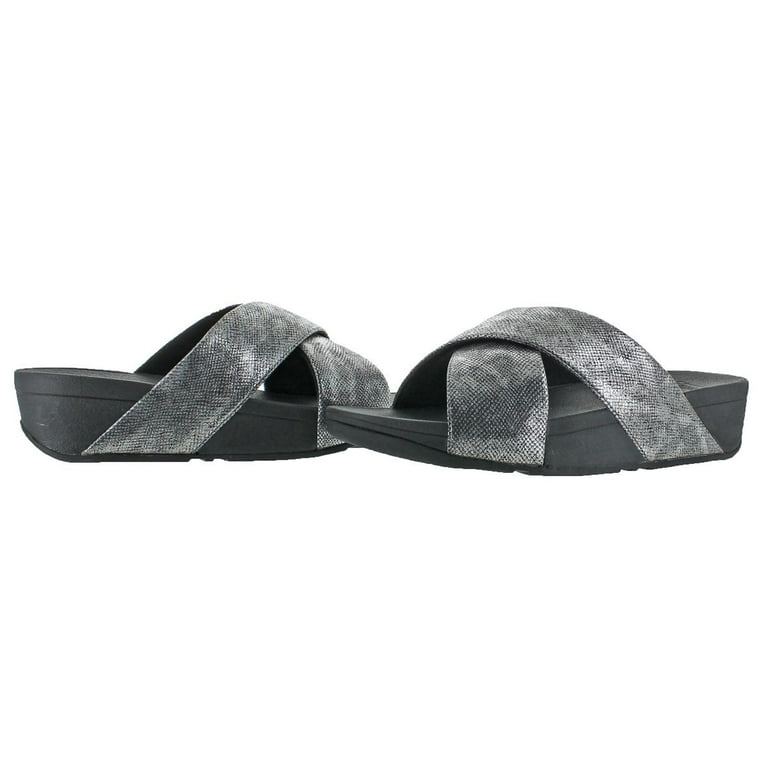FitFlop Womens Lulu Cross Slide Shimmer Walmart