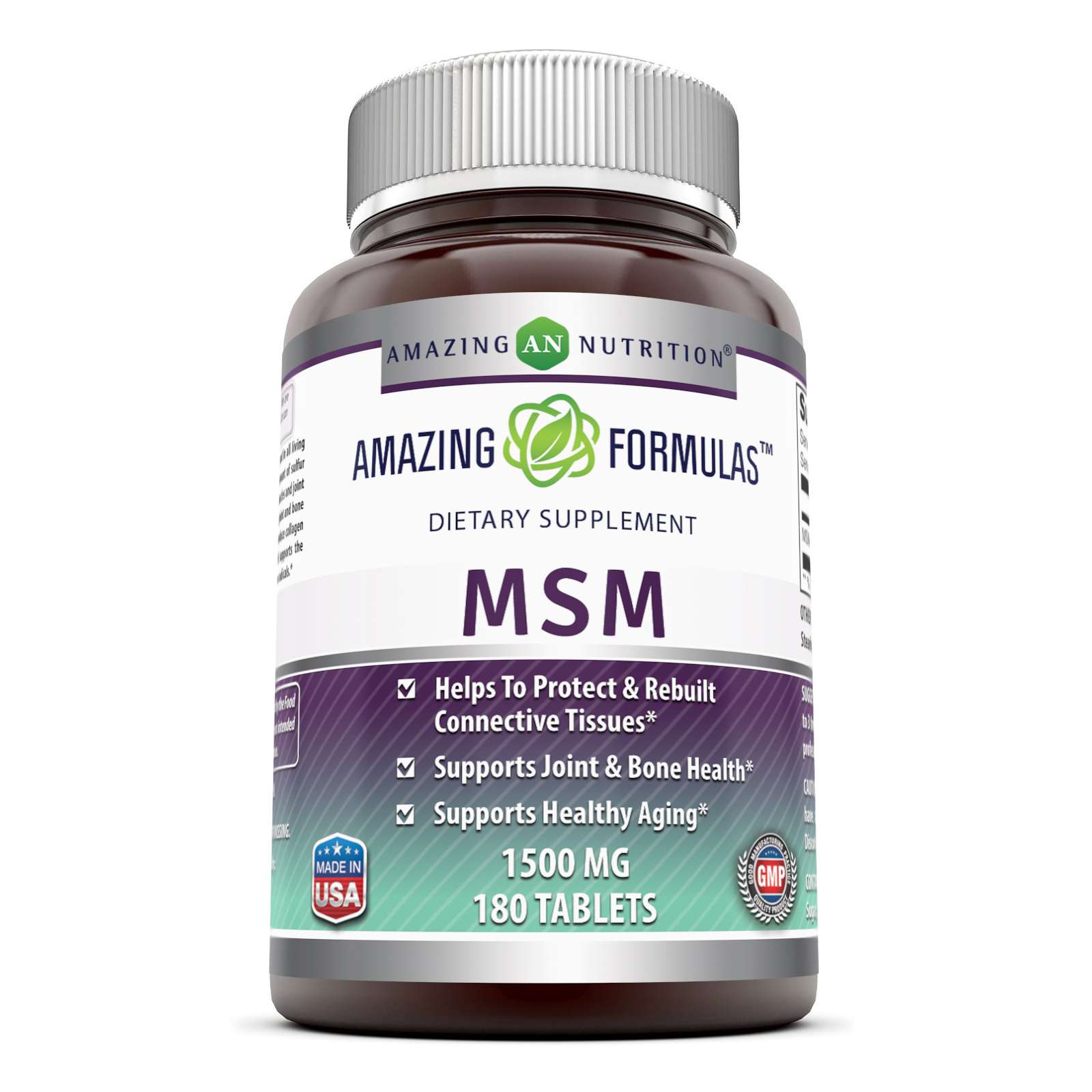 Amazing Formulas MSM 1500mg 180 Tablets Helps to protect & Rebuilt