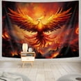 thumbnail image 3 of Fantasy Phoenix Bird Tapestry for Men, Red Anime Animal Hippie Tapestry Wall Hanging for Bedroom, Aesthetic Cool Tapestry Beach Blanket College Dorm Home Decor 60"X40", 3 of 4