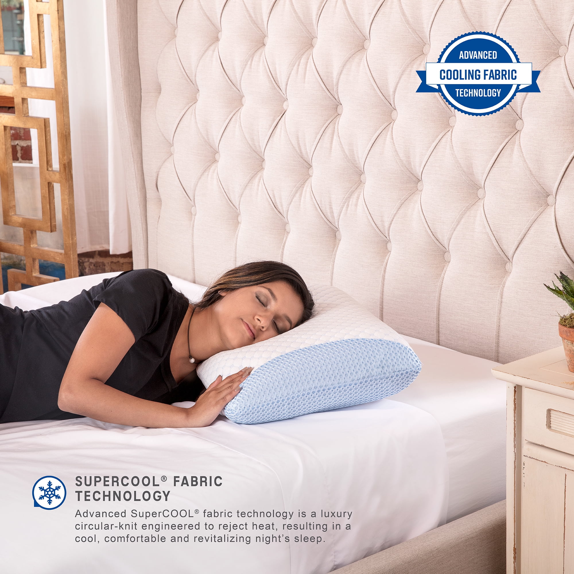 Details about   SensorPEDIC GelMAX Luxury Cooling Memory Foam Bed Pillow