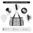 thumbnail image 4 of Disketp Black Footprints Bolsa de Viaje Tipo Duffle, Bolso de Mano para Fin de Semana para Mujer, Bolsa de Gimnasio Ligera para Hombre, Esencial para Viajes, 4 of 7