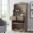 thumbnail image 2 of Furniture of America Hazleton Multi-Storage Kitchen Cabinet, Hazelnut, 2 of 8