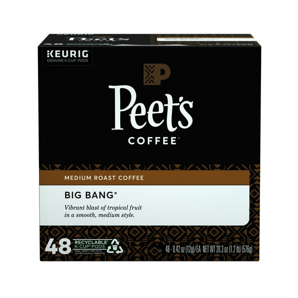 Peet's Coffee Big Bang KCup Coffee Pods, Medium Roast, 48 Ct, For
