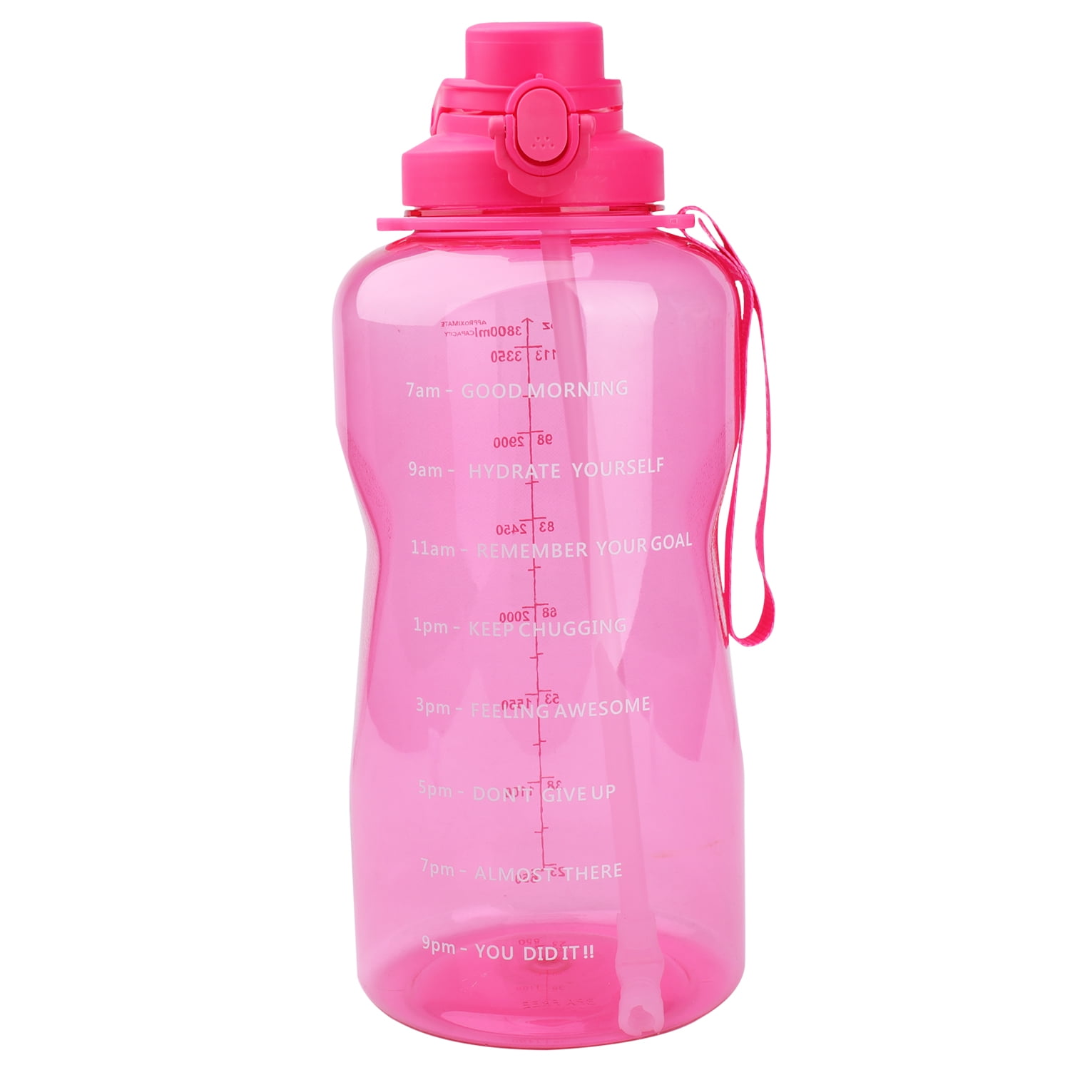 ZAK! Summer Pink Atlantic Straw Water Bottle, 25 Oz.