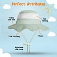 thumbnail image 5 of Protective Baby Bucket Sun Hat With UPF 50+ Protection Adjustable Infant Summer Beach Hats For Boy & Girl Breathable Toddler Swim Pool Play Sunhat With Wide Brim 0-12 Months Light Grey XS, 48 CM, 5 of 5