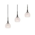 thumbnail image 4 of Woodbridge Lighting Elise 5-Light Glass Linear Pendant in Bronze/Mercury, 4 of 5