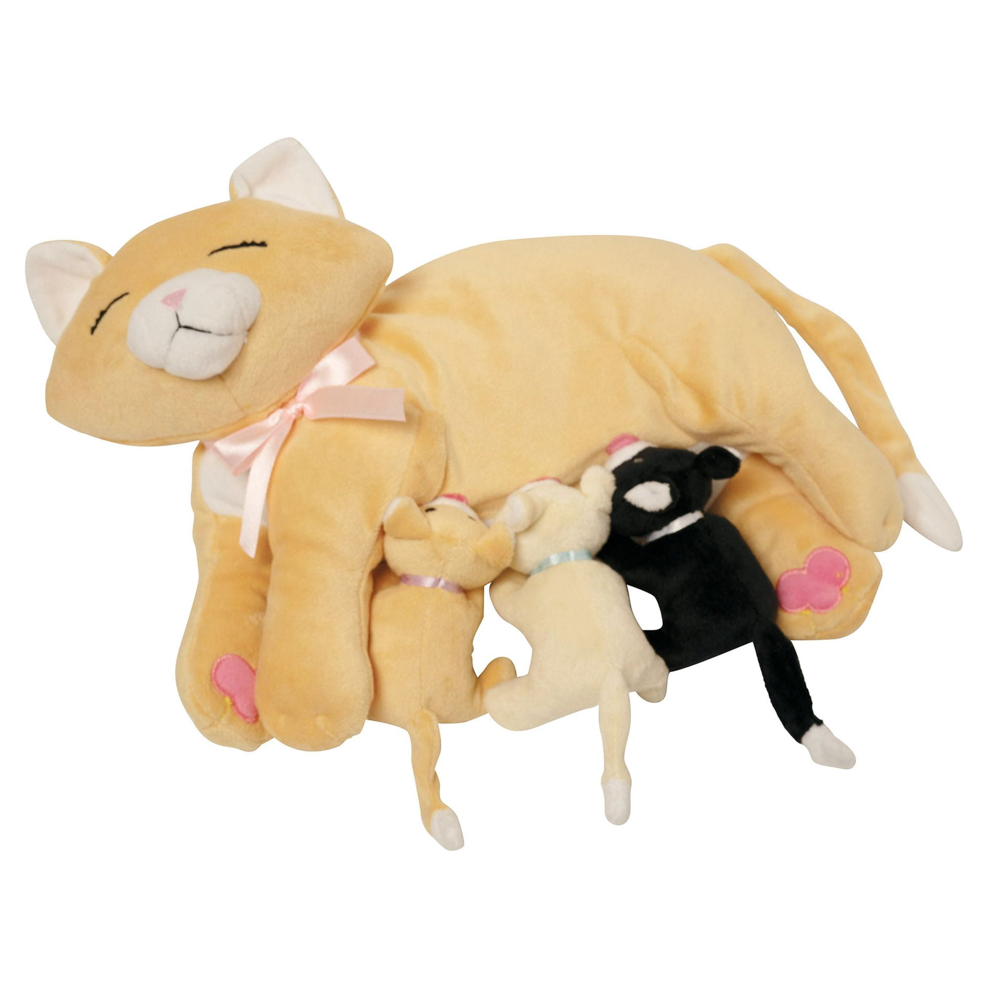 Manhattan Toy Nursing Nina Nurturing Cat Stuffed Animal with Plush Kittens