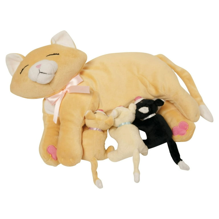 Manhattan Toy Nursing Nina Cat Stuffed Animal for Small Kids Toddlers Cute Plush Kittens Included Walmart