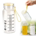 thumbnail image 3 of USUERY Insulated Sleeve Glass Water Bottle 260 350ml With Measurement Scale Leak Proof Lid For Travel And Microwave Home, 3 of 9