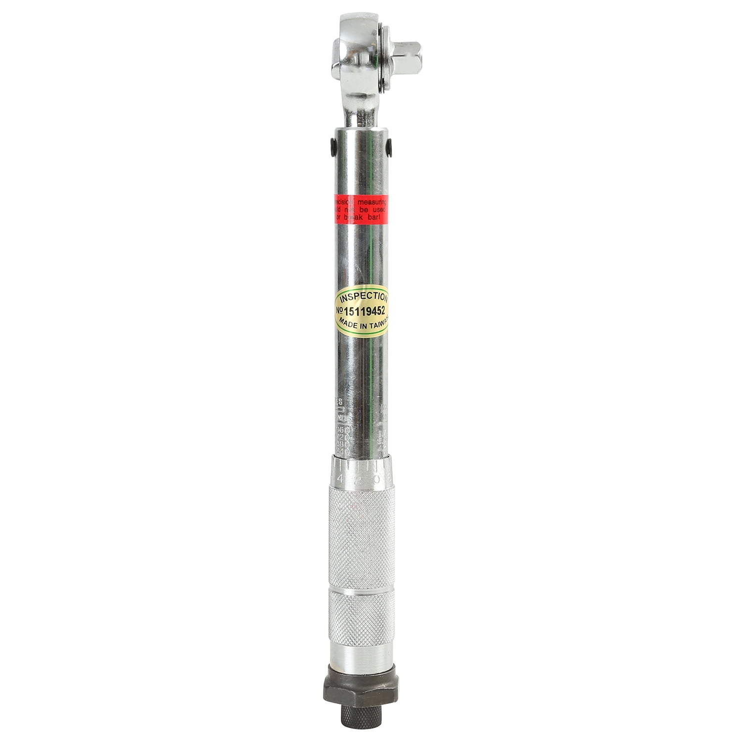 GreatNeck Click Style Torque Wrench, Chrome Plated Alloy Steel, 3/8" Drive, 120 to 960 in/lb Range