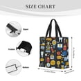 thumbnail image 4 of Naloa Teeth Tote Bag for Women, Foldable Tote Bag With Zipper, Large Shoulder Bag, Top Handle Handbag for Travel, Work, Shopping, 4 of 9