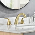 thumbnail image 3 of sumerain 8 Inch Bathroom Faucet 3 Hole Lavatory Faucet, Widespread Bathroom Sink Faucet Two Handles，Brushed Gold, 3 of 12