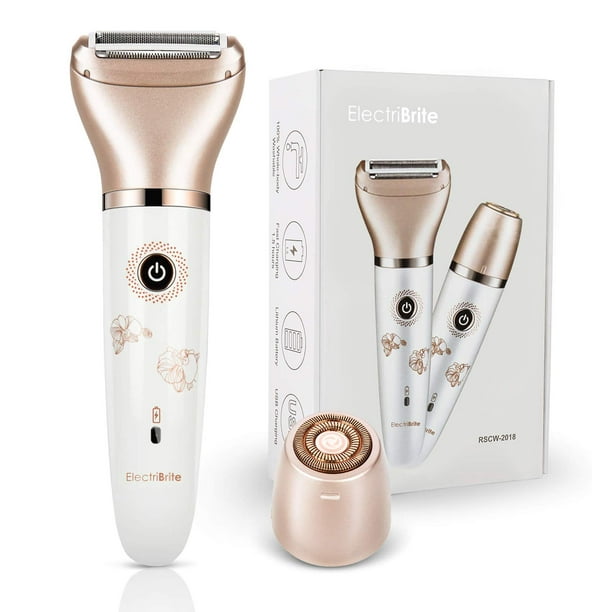 Maquinilla de afeitar eléctrica ElectriBrite Afeitadora 2 en 1 indolora para mujer