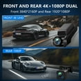 thumbnail image 5 of Dash Cam, Artsic 4K Dash Cam Front and Rear with Wi-Fi & GPS, APP Control, Dual Dash Camera for Cars with WDR, 32GB Card, Support 256GB Max, Black, 5 of 11