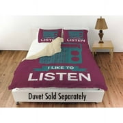 Thumbprintz I Like to Listen Standard Sham, 30" x 22"