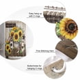 thumbnail image 3 of Shower Curtain Sunflower Berry Leaf Bird Waterproof Shower Curtain Set with Hooks for Bathroom Showers,Stalls and Bathtubs,72x78In Retro Rustic Farmhouse Theme, 3 of 8