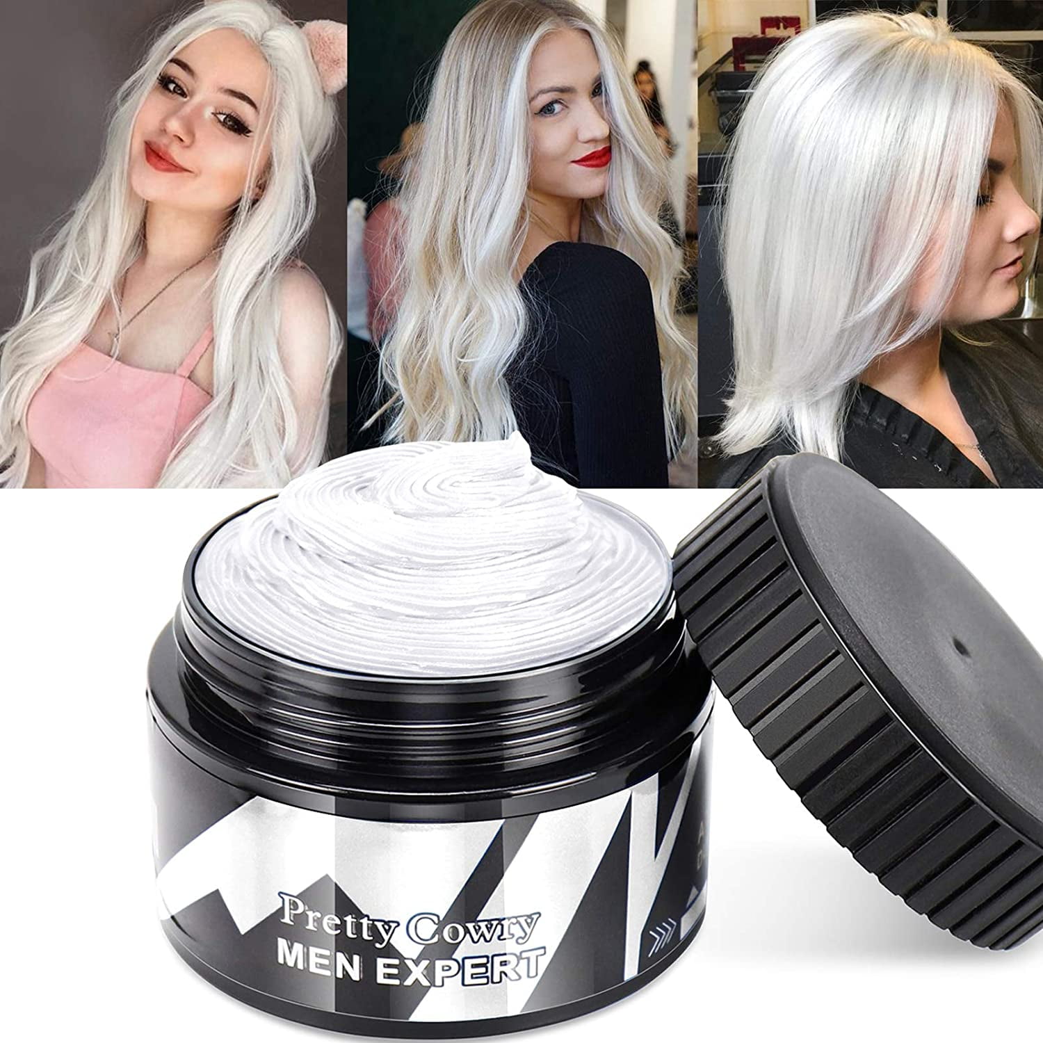 Temporary Hair Wax Color White - Instant Hair Dye Wax, Natural Hair Pomades  Hairstyle Cream for Men Women Party, Festival, Cosplay & Halloween  Christmas 120ml | Walmart Canada