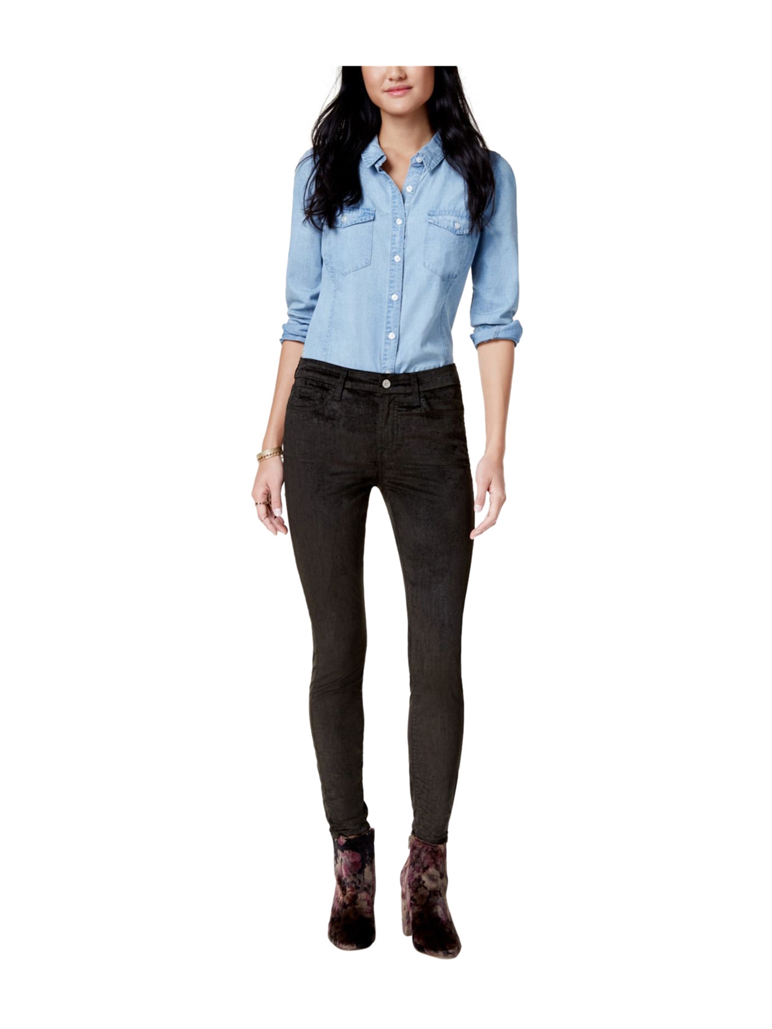 7 For All ManKind Womens Velvet Skinny 
