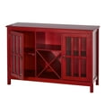 thumbnail image 6 of Simple Living  Portland Glass Wine Buffet/Sideboard Red, 6 of 8