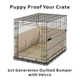 thumbnail image 5 of Pet Dreams Luxe Velour Crate Set for Dogs 3pcs, Original Cover, Pad & Bumper, Coco Brown, Small 24", 5 of 8
